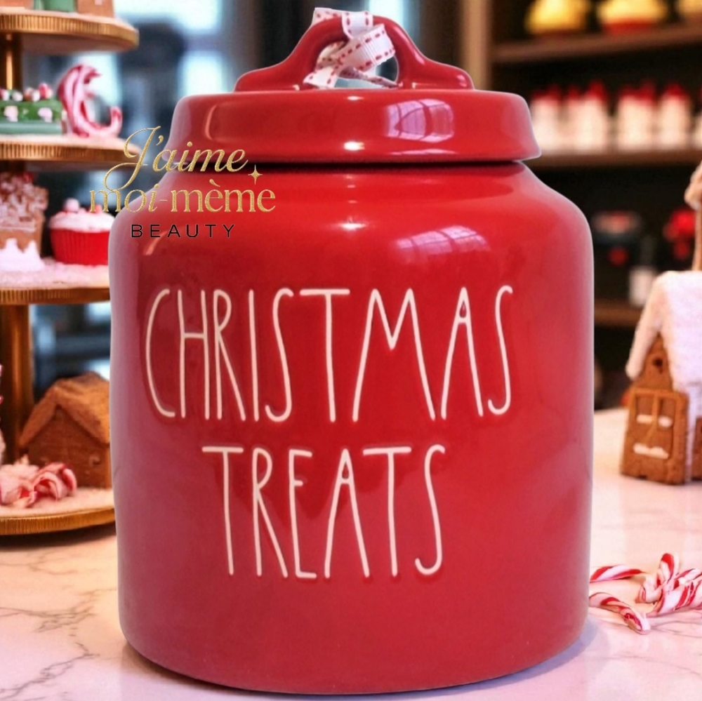 Rae Dunn Christmas Treats Large Holiday Cannister/ Cookie Jar